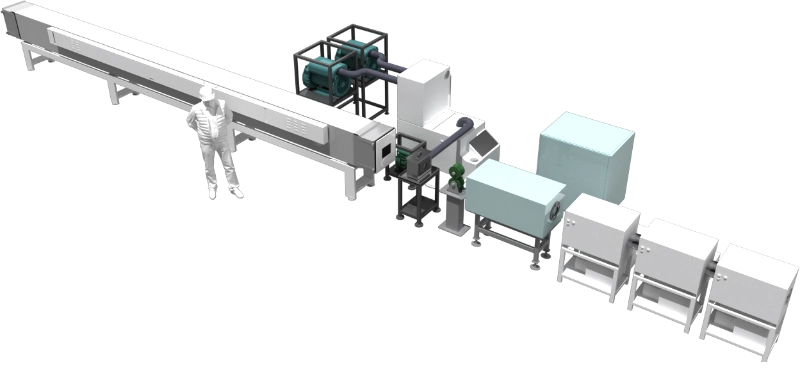 Stanza Machinery - Water-based Vacuum Coatings: Wash & Dry, Induction Heat, Vacuum Coat, Tunnel Cure